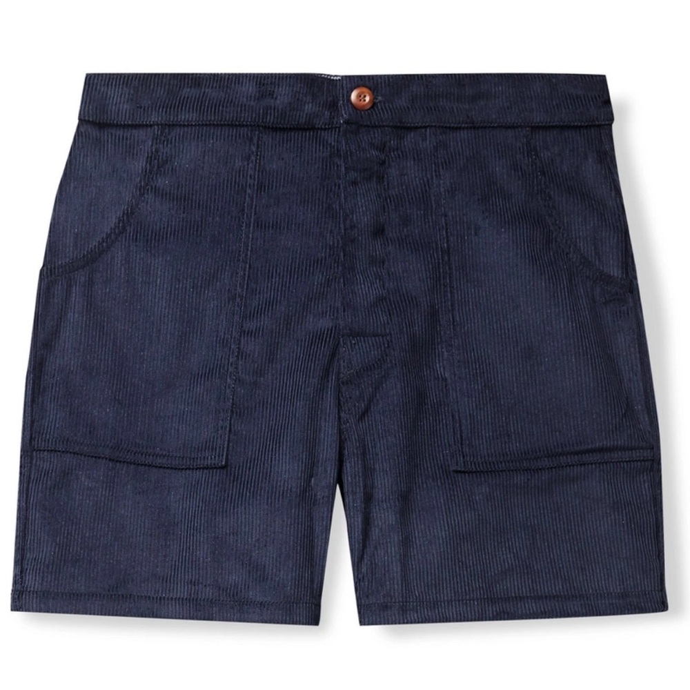 Birdwell Navy Cotton Corduroy Shorts Size 37